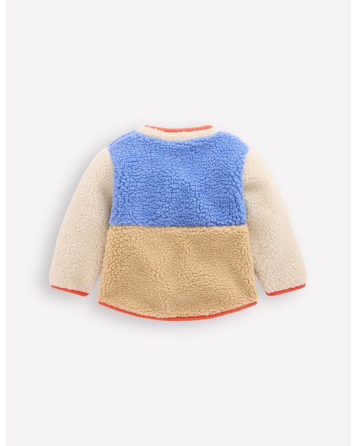 Veste Douillette En Borg-Colourblock Multi Boden pour homme en coloris Blue