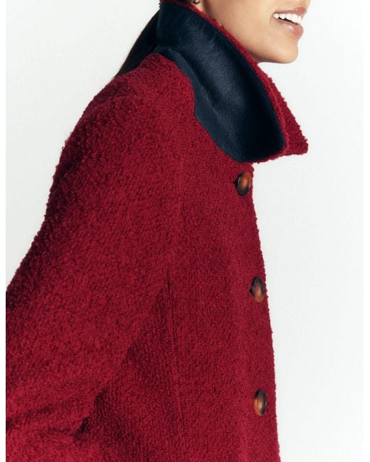 Boden Red Aylesford Wool Coat