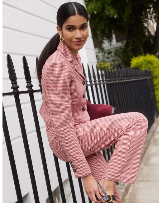 Boden Pink Dartmouth Cotton Blazer