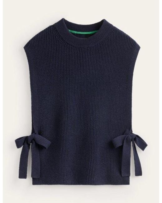 Boden Blue Tie Side Knitted Tabard
