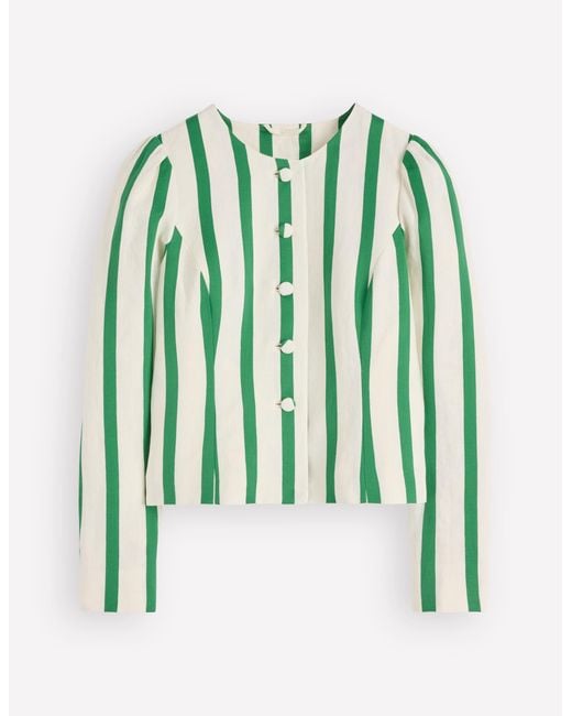 Boden Green Salisbury Puff Sleeve Jacket
