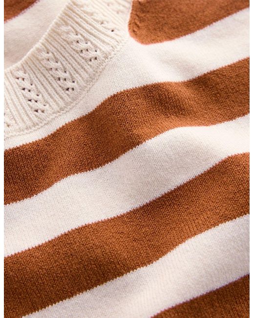 Boden Blue Emilia Cotton Crew T-Shirt