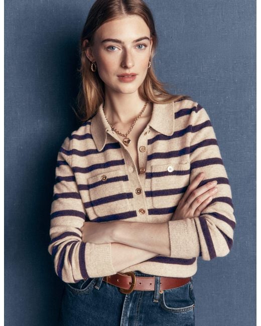 Boden Blue Marianne Merino Wool Jumper