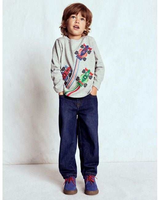 Top À Manches Longues Et Super Surpiqûres-Voitures De Course Boden pour homme en coloris White