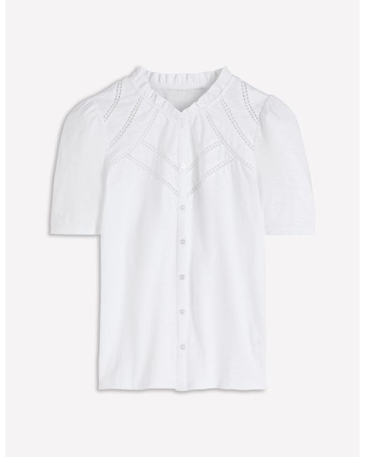 Boden Blue Bea Short Sleeve Shirt