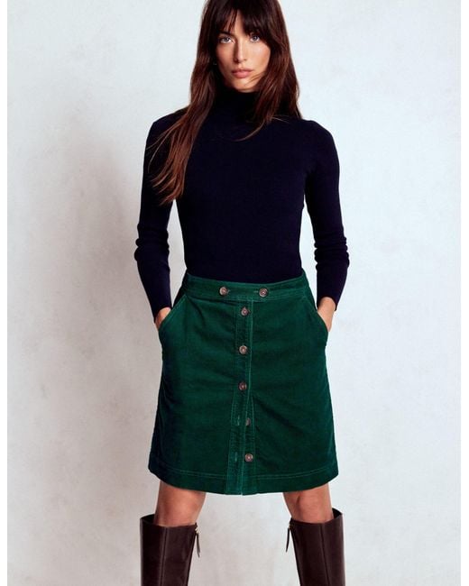 Boden Blue Cecelia Cord Skirt