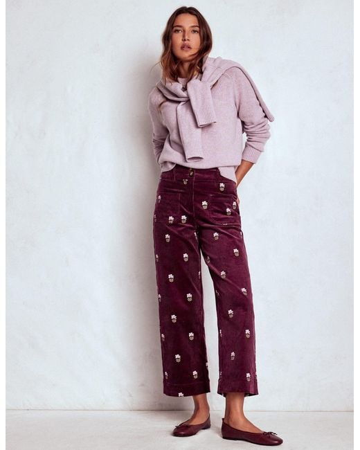 Boden Red Primrose Cordhose