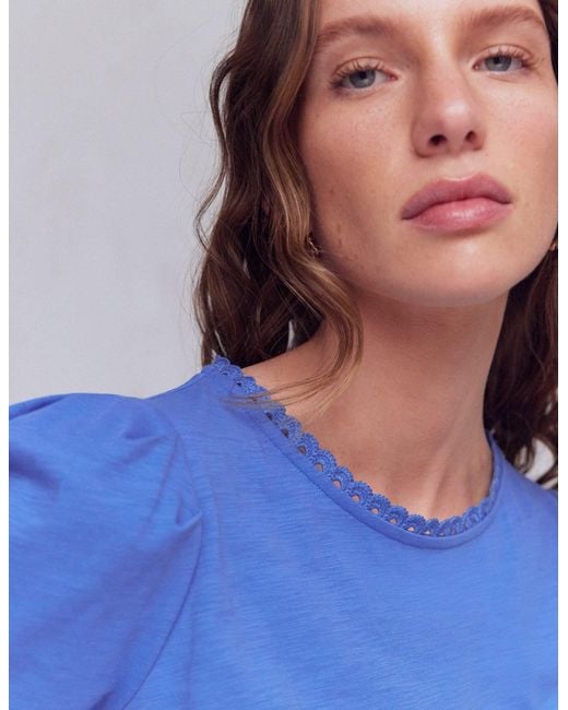 Boden Blue Ali Trim T-Shirt
