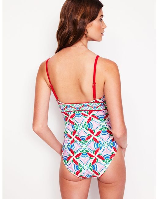Boden Multicolor Kasos String V Neck Swimsuit