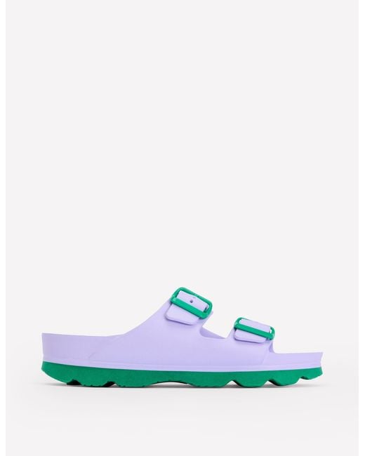 Boden Blue Lyla Double Buckle Sliders