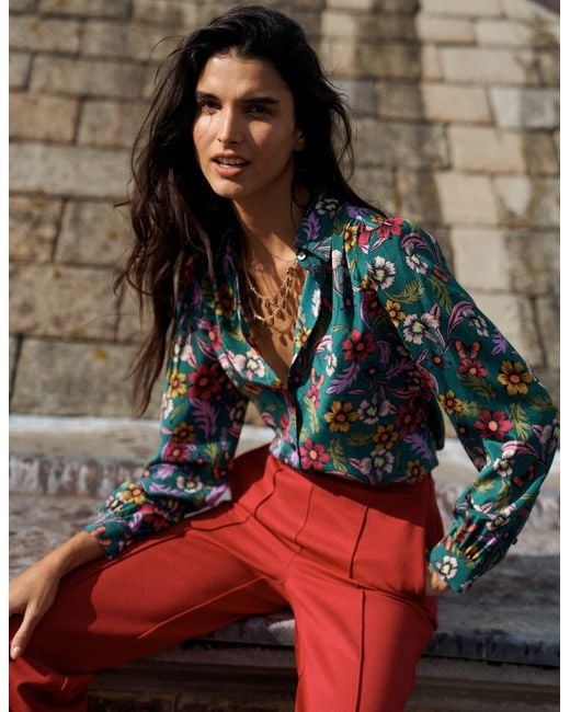 Boden Multicolor Sara Silk Shirt