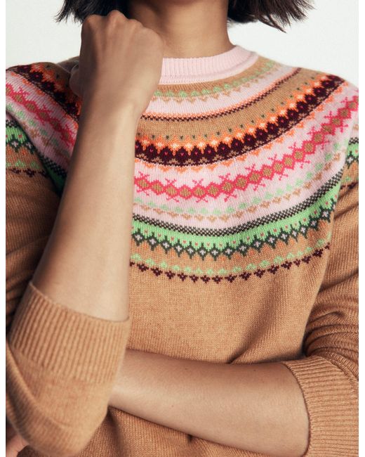 Boden Multicolor Edie Fair Isle Jumper