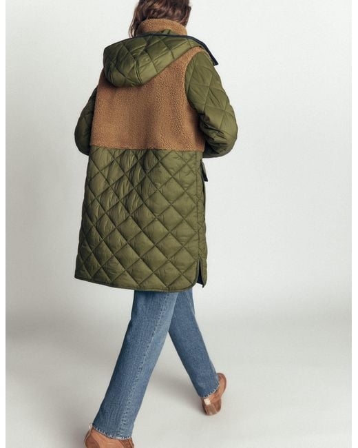 Boden Green Borg Mix Coat