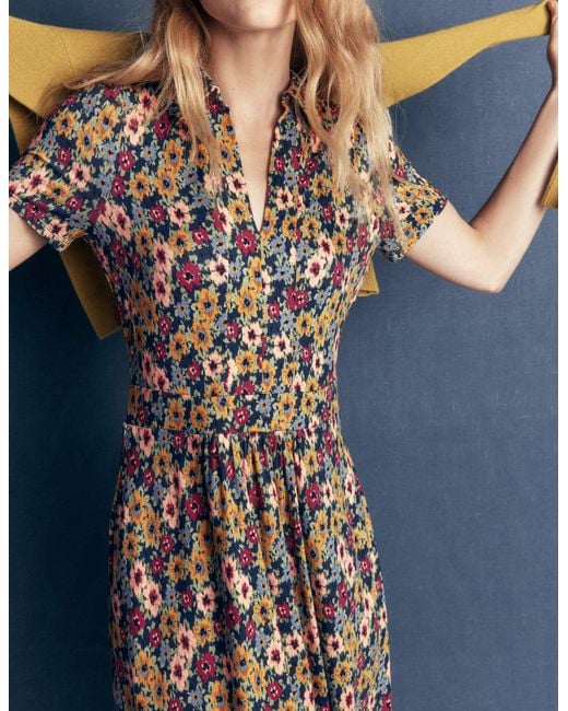 Boden Brown Heidi Jersey Midi Tea Dress