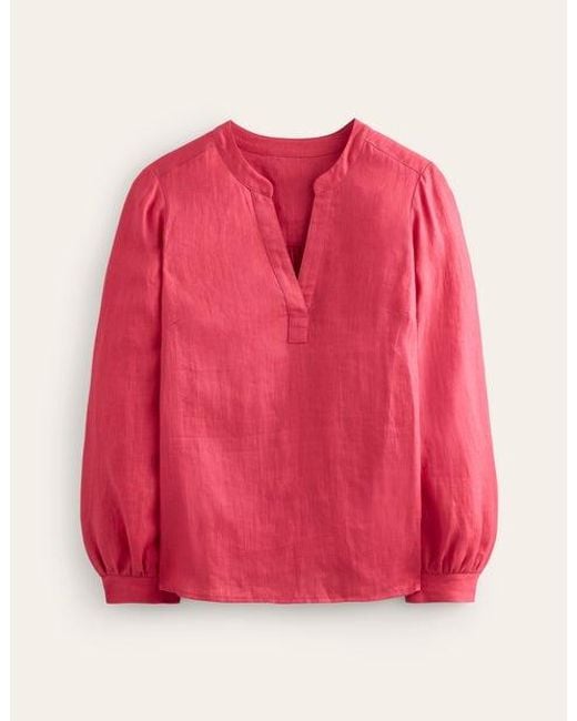 Boden Pink Alice Linen Top