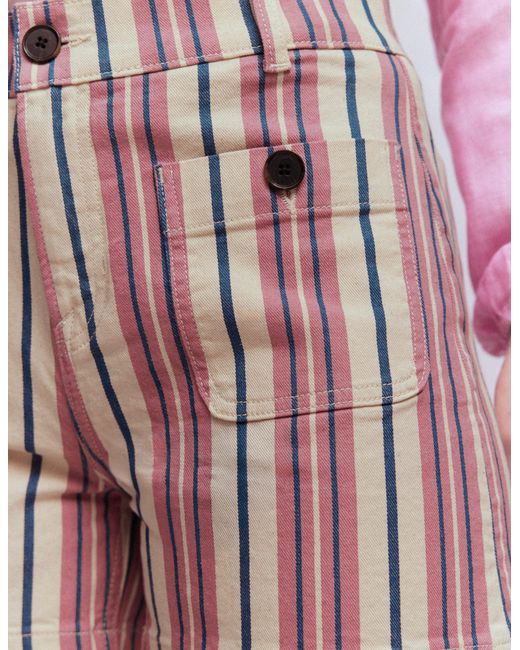 Boden Purple Primrose Denim Shorts