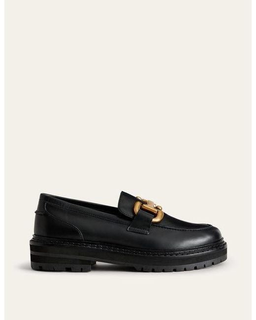Boden Black Iris Snaffle Chunky Loafers