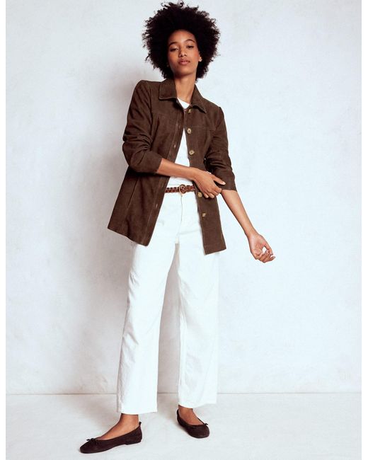 Boden White Suede Jacket