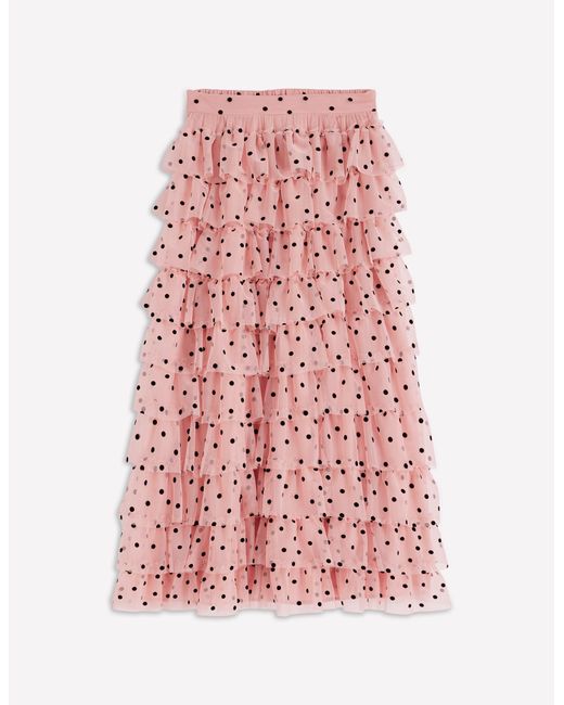 Boden Pink Tulle Tiered Skirt