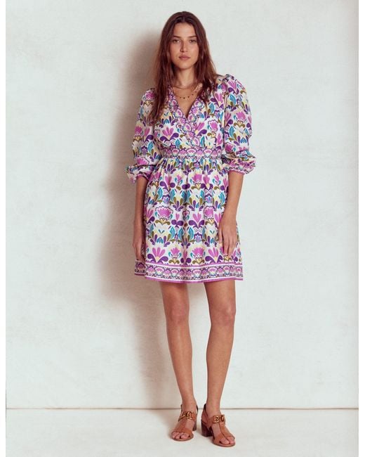 Boden Red Mya Cotton Short Dress