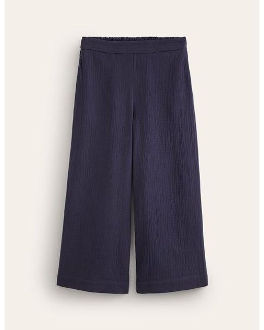 Boden Blue Double Cloth Trousers