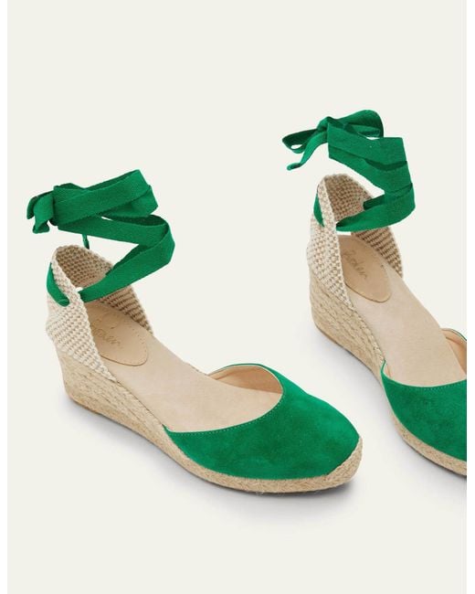 Boden Green Cassie Espadrille Wedges