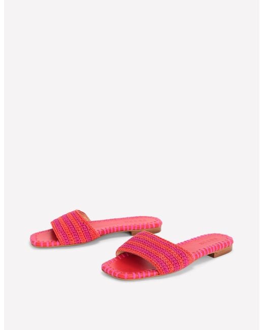 Boden Pink Trim Detail Flat Sandal