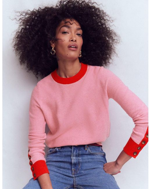 Boden Red Grace Pullover