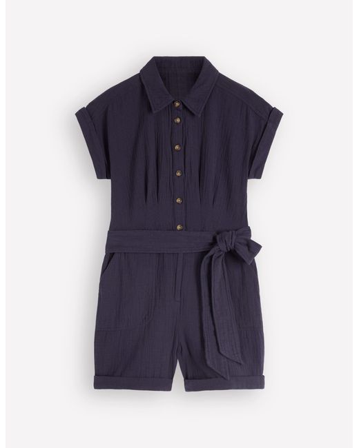 Boden Blue Kay Double Cloth Playsuit