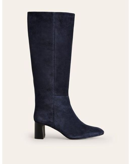Boden Erica Knee High Leather Boots in Blue Lyst