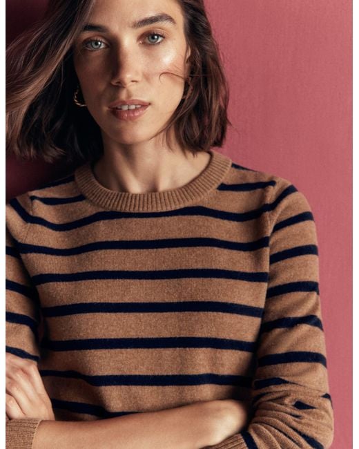 Boden Brown Elsie Cashmere Crew Jumper