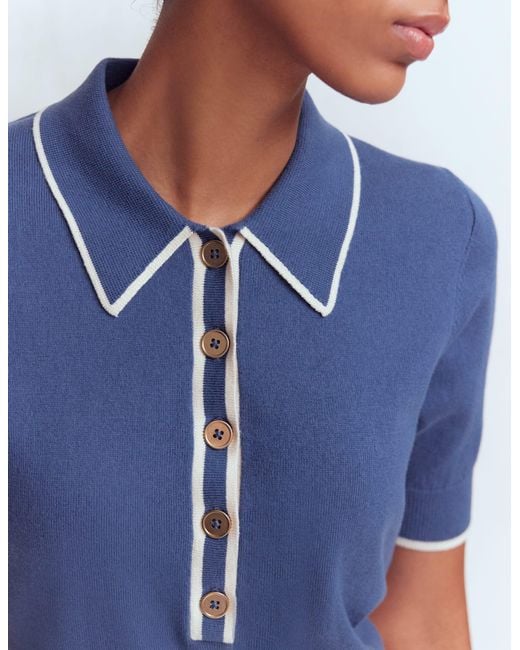 Boden Blue Liz Henley T-Shirt