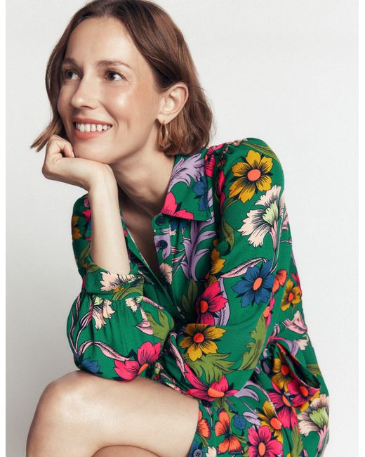 Boden Metallic Maeve Occasion Shirt Dress