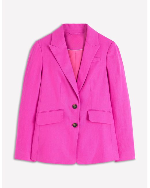 Boden Pink Stamford Linen Blazer
