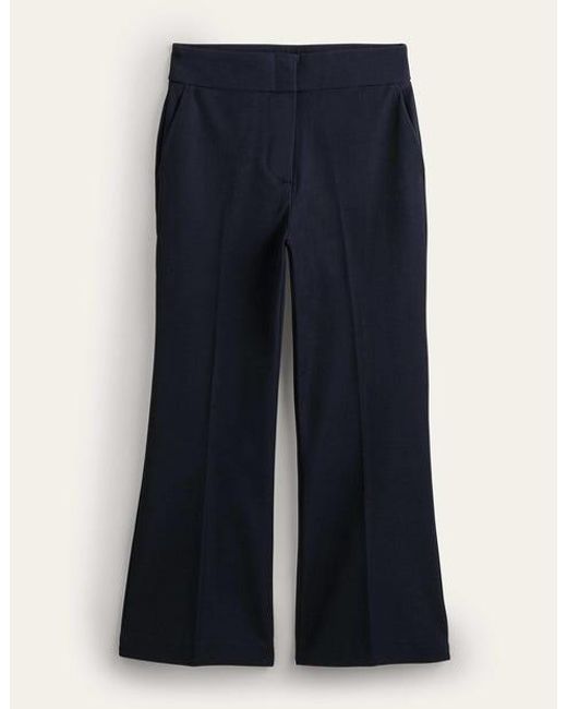 Boden Blue Bi-stretch Crop Flare Pants