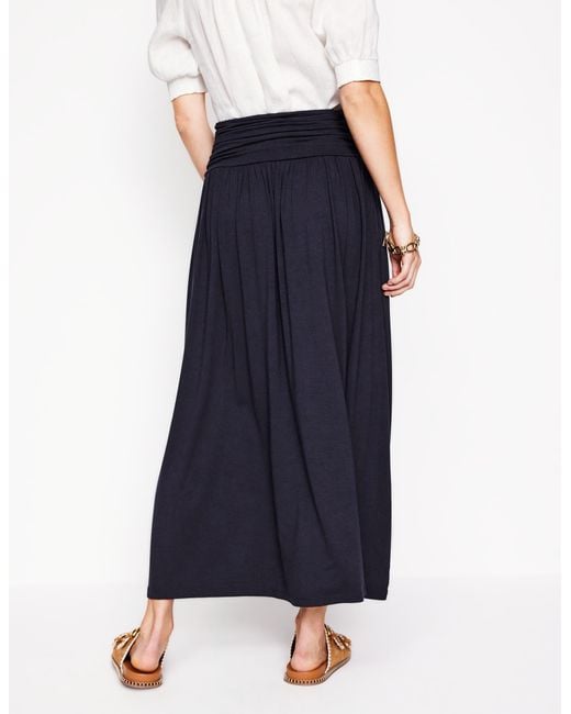 Boden Blue Rosaline Jersey Skirt, Petal Terrace