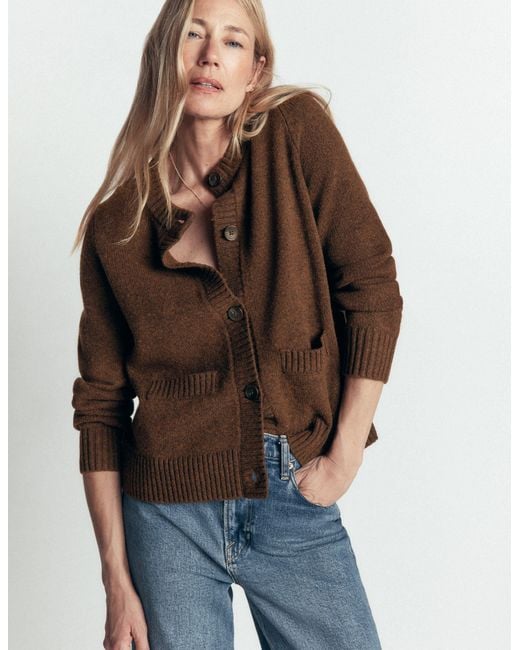 Boden Brown Marta Merino Wool Cardigan