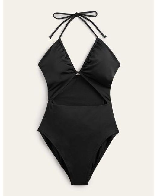 Boden Cutout Detail String Swimsuit in Black Lyst