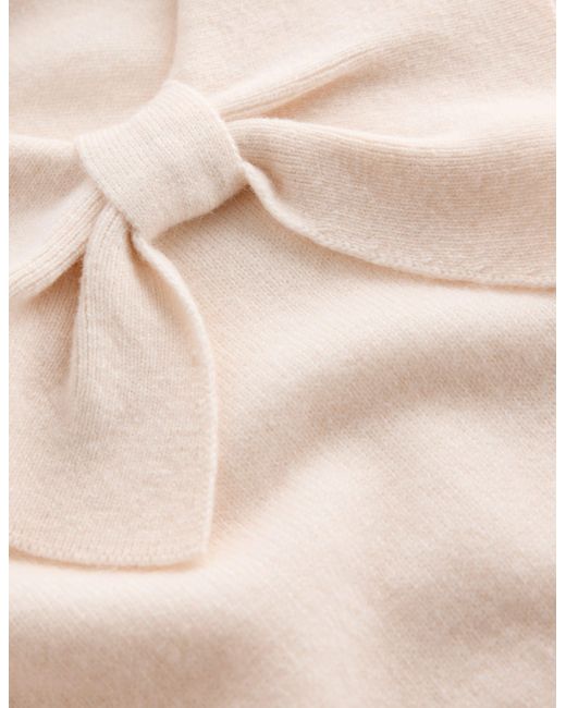 Boden Red Bow Neck Knitted Jumper
