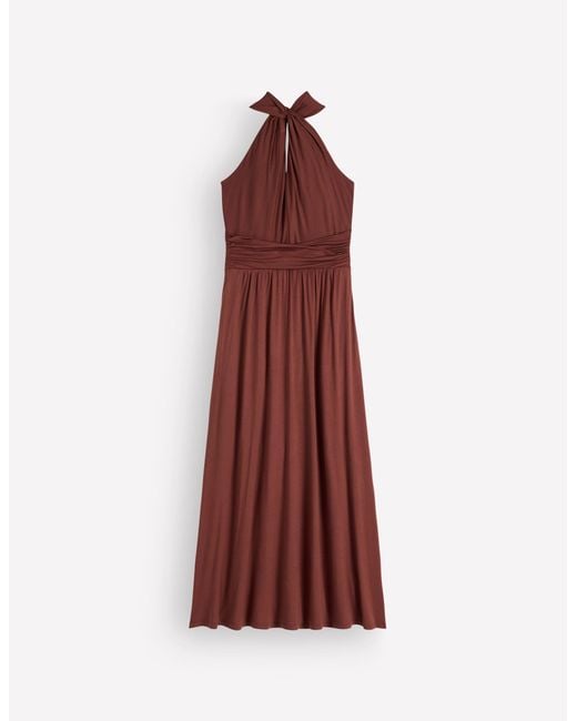 Boden Green Sydney Twist Neck Jersey Dress