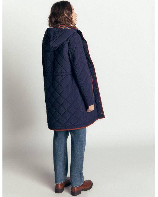 Boden Blue Quilted 4-In-1 Parka