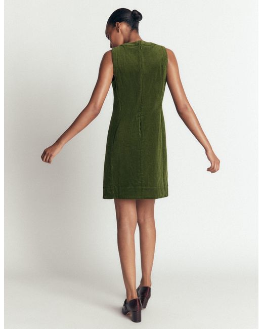 Boden Green Lou Cord Shift Dress