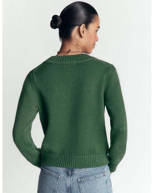 Boden Green Lucy Chunky Cotton Cardigan