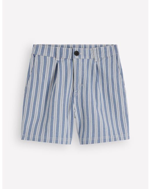 Boden Blue Pleat Front Denim Shorts