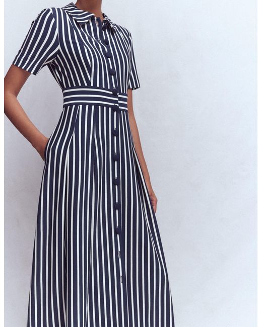 Boden Blue Bridget Ponte Shirt Dress