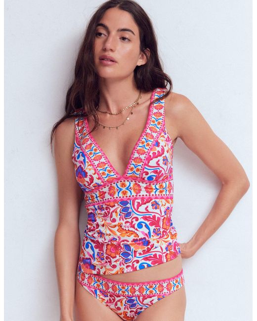 Boden Red Porto Tankini Top