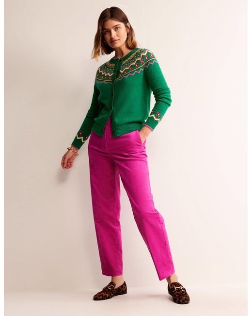 Boden Pink Kew Cord Pantsmagenta