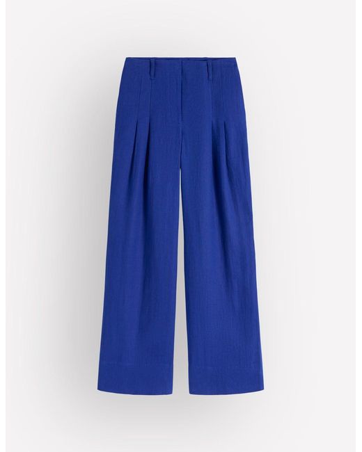 Boden Blue Mayfair Linen Trousers