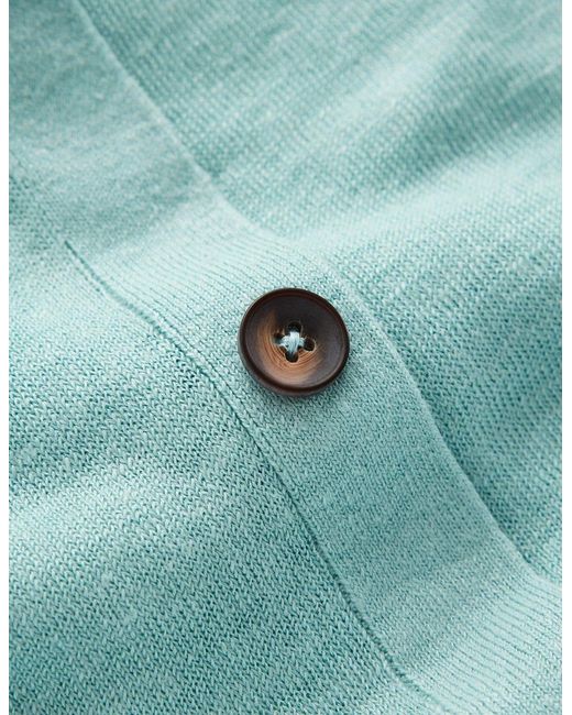 Boden Green Agnes Linen Button T-Shirt