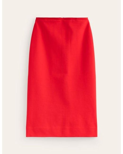 Boden Red Hampshire Ponte Skirt